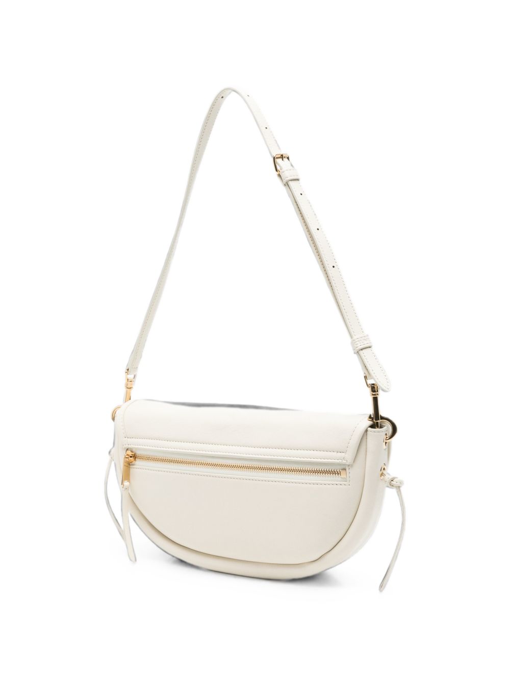 TRIOMPHE HALFMOON SMALL LEATHER SHOULDER BAG