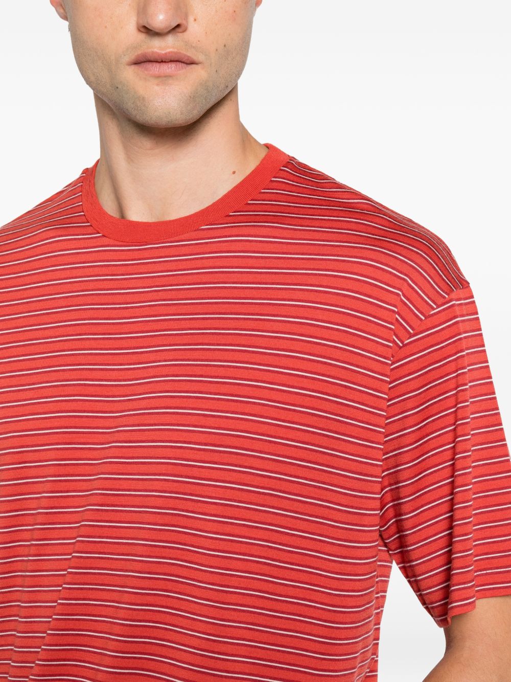 WOOL STRIPED T-SHIRT