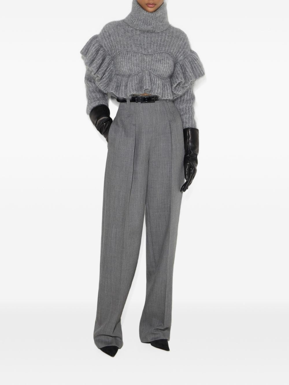 WOOL BLEND TURTLE-NECK SWEATER