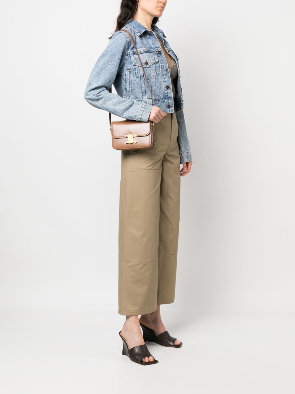TRIOMPHE TEEN LEATHER SHOULDER BAG