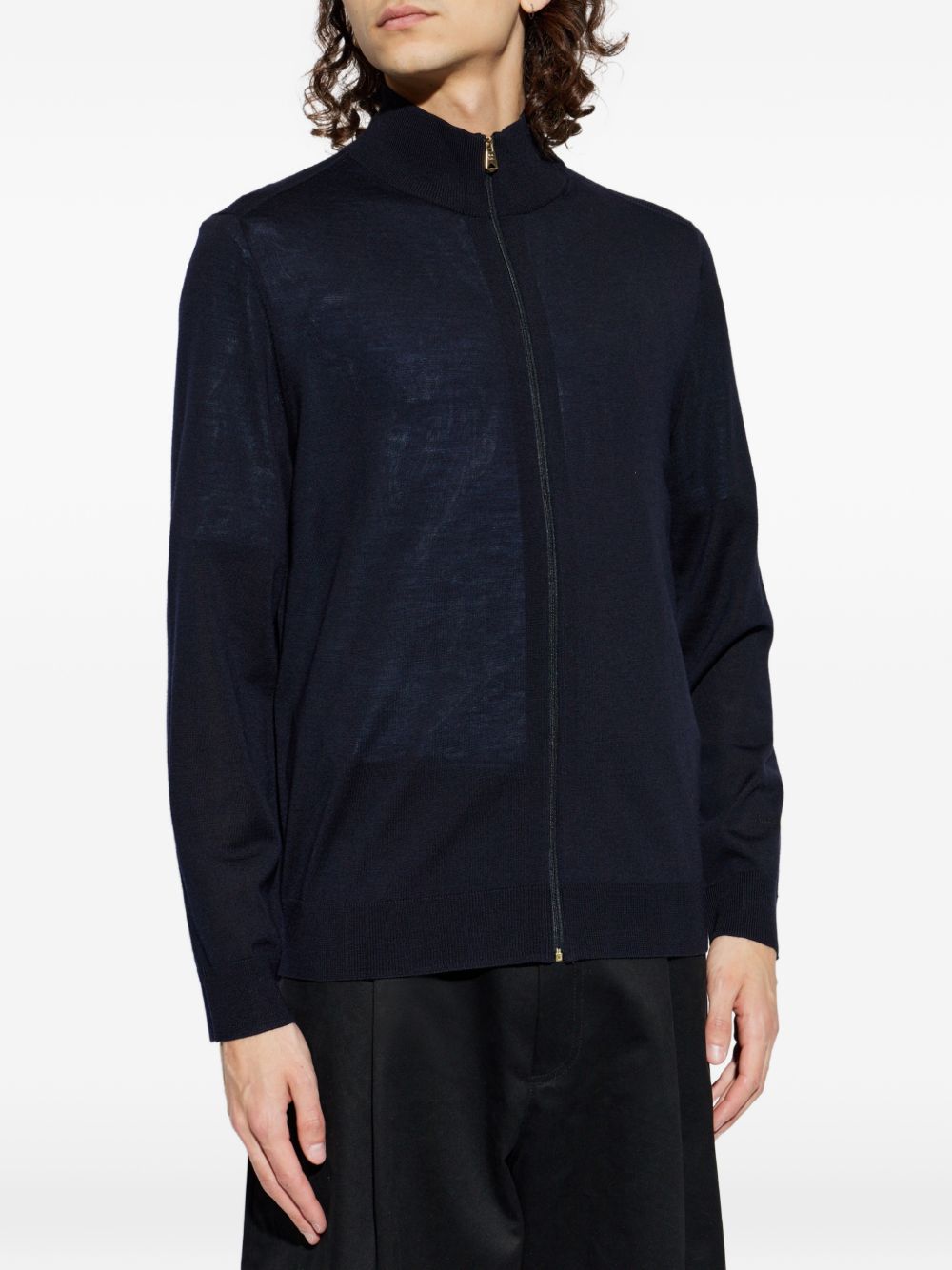 WOOL ZIPPED CARDIGAN