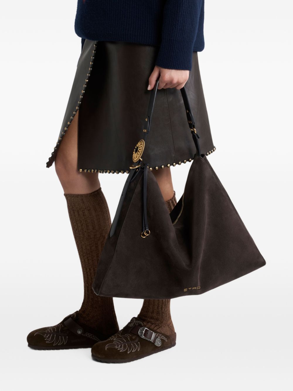 LARGE LEATHER HOBO BAG