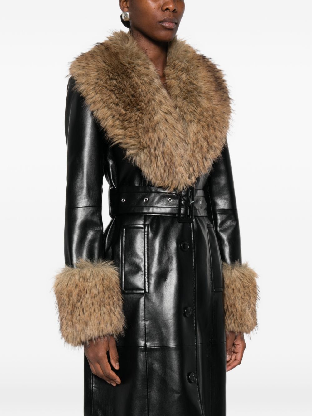 ESTELLA FAUX LEATHER COAT