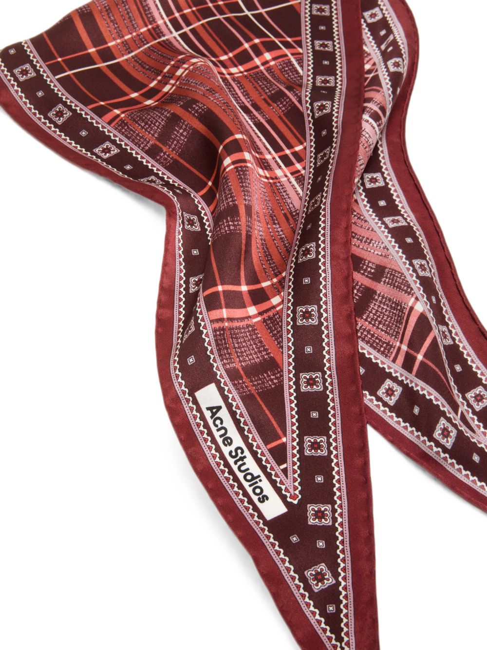 CHECKED SILK HEADBAND