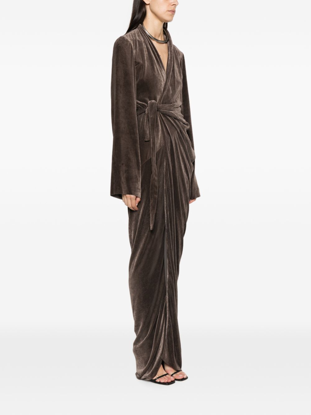 DRAPED MAXI DRESS