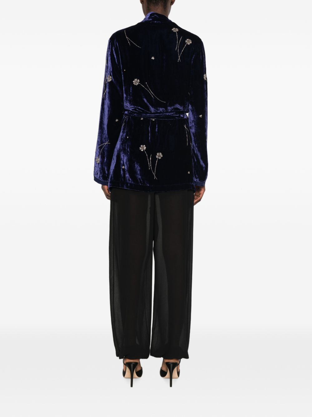 EMBROIDERED VELVET KIMONO