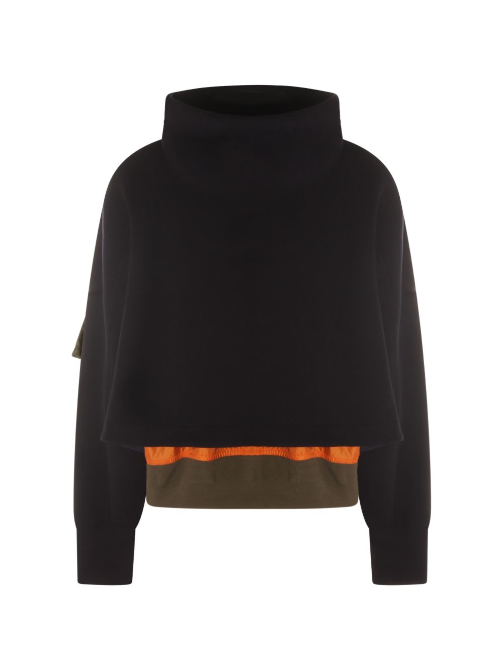 NYLON AND COTTON HOODIE