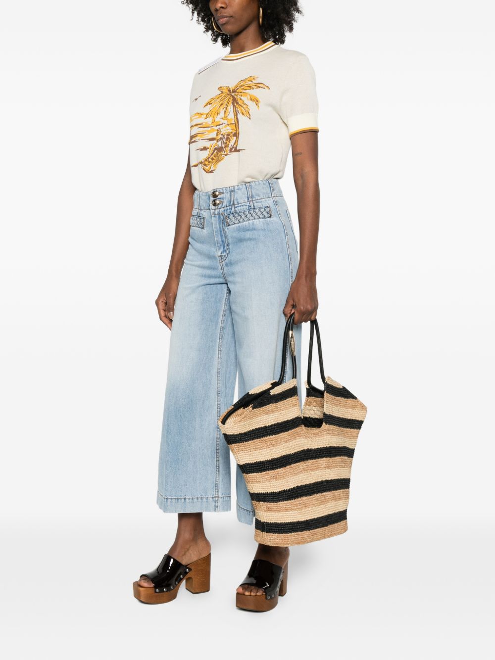 GOLDENTIME LARGE RAFIA TOTE