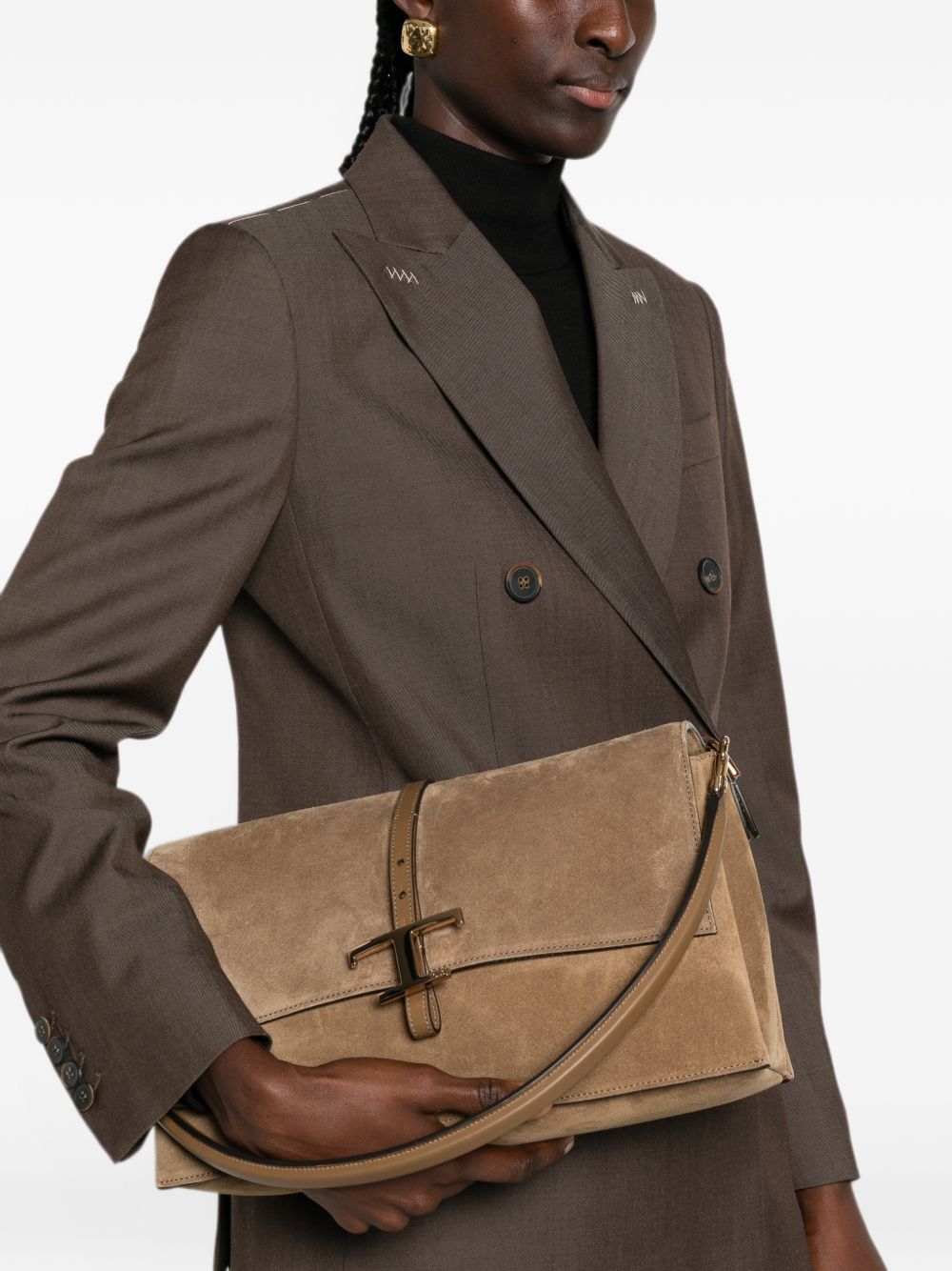 T TIMELESS LEATHER SHOULDER BAG