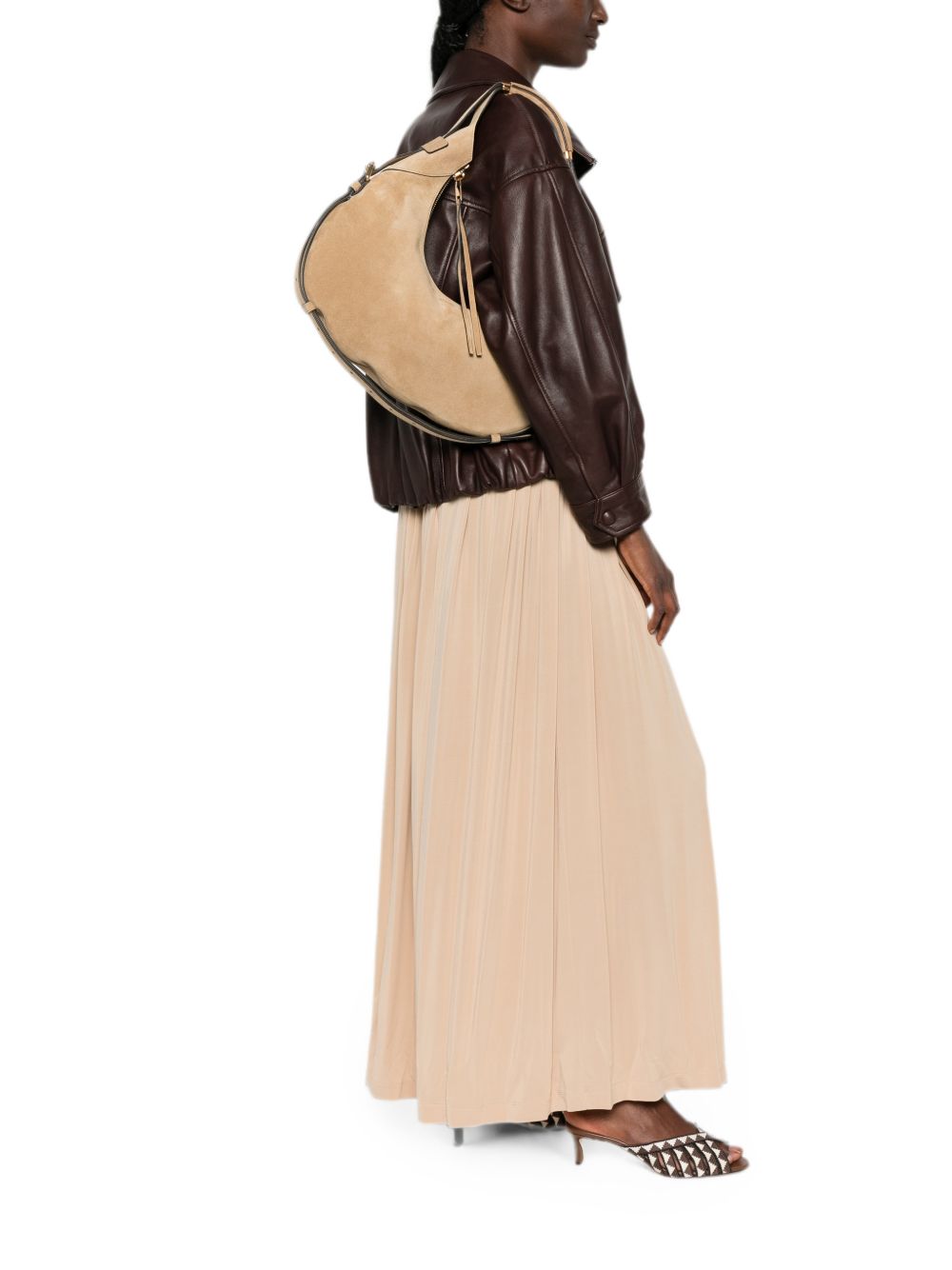 HANDLE ME LEATHER SHOULDER BAG
