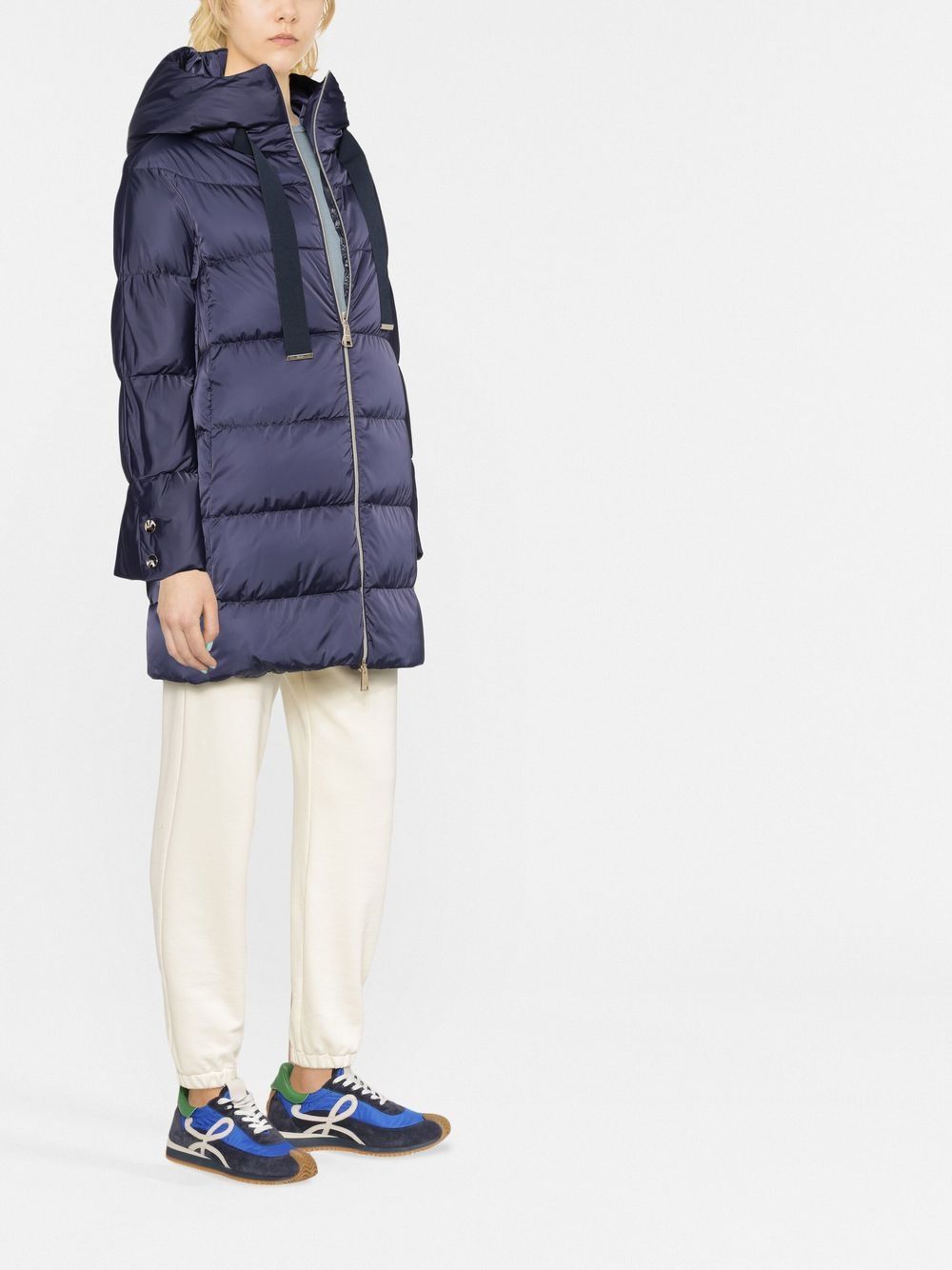 A-SHAPE SATIN DOWN JACKET