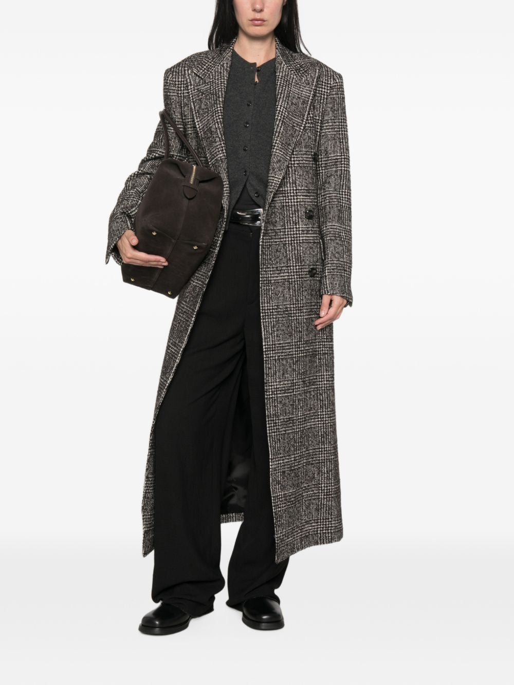WOOL LONG DOUBLE-BREASTED COAT