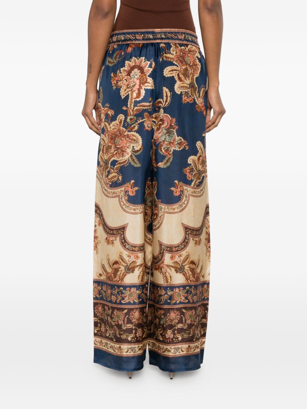 ASTER PRINTED SILK TROUSERS