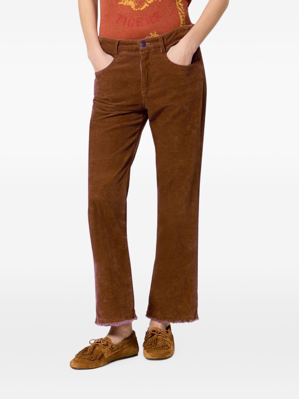 RUTHIE COTTON AND BLEND TROUSERS