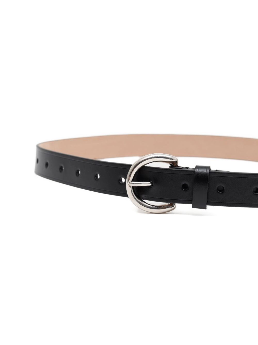 ROUND BUCKLE LEATHER BELT