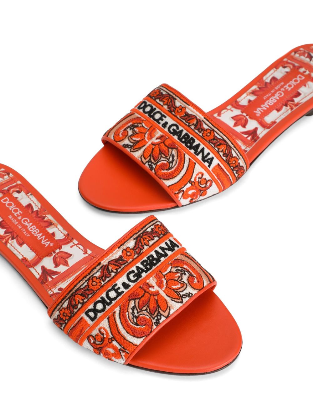 MAIOLICA PRINT FLAT SANDALS