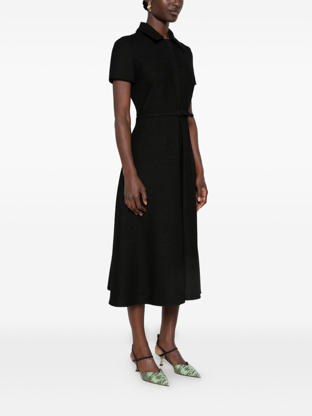 BOUCLÉ WOOL MIDI DRESS