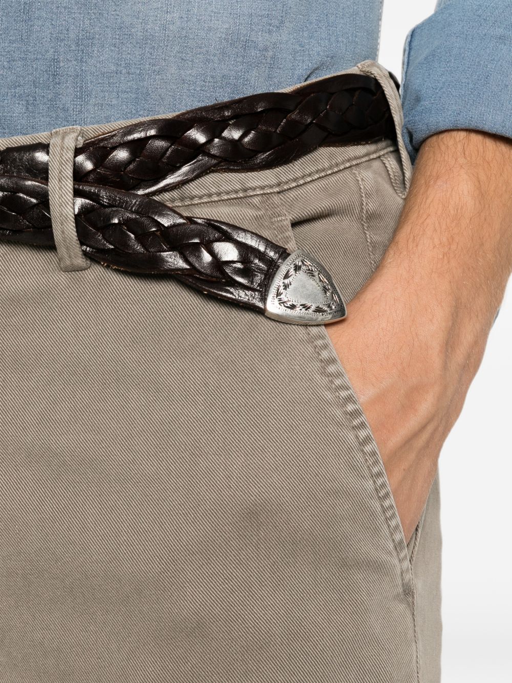 SLIM FIT COTTON TROUSERS