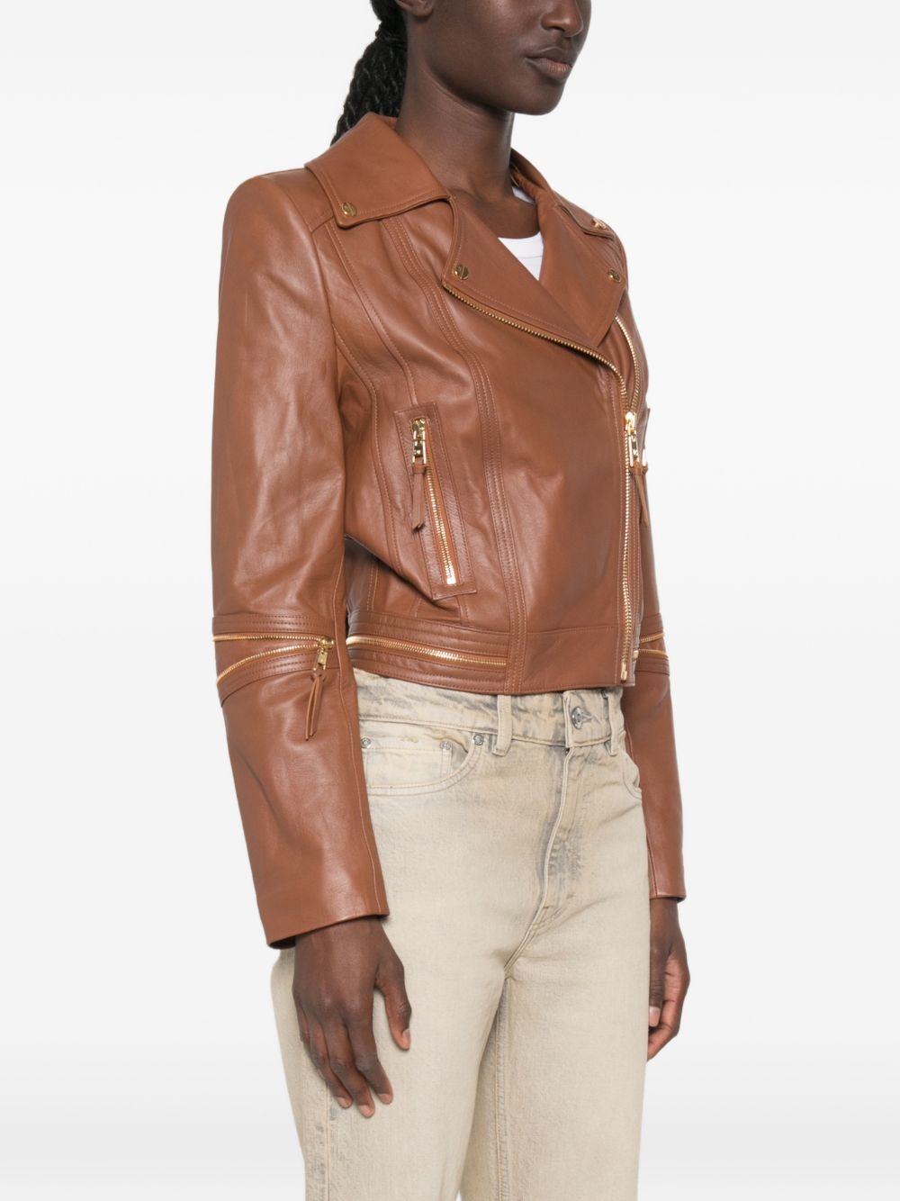 LEATHER BIKER JACKET