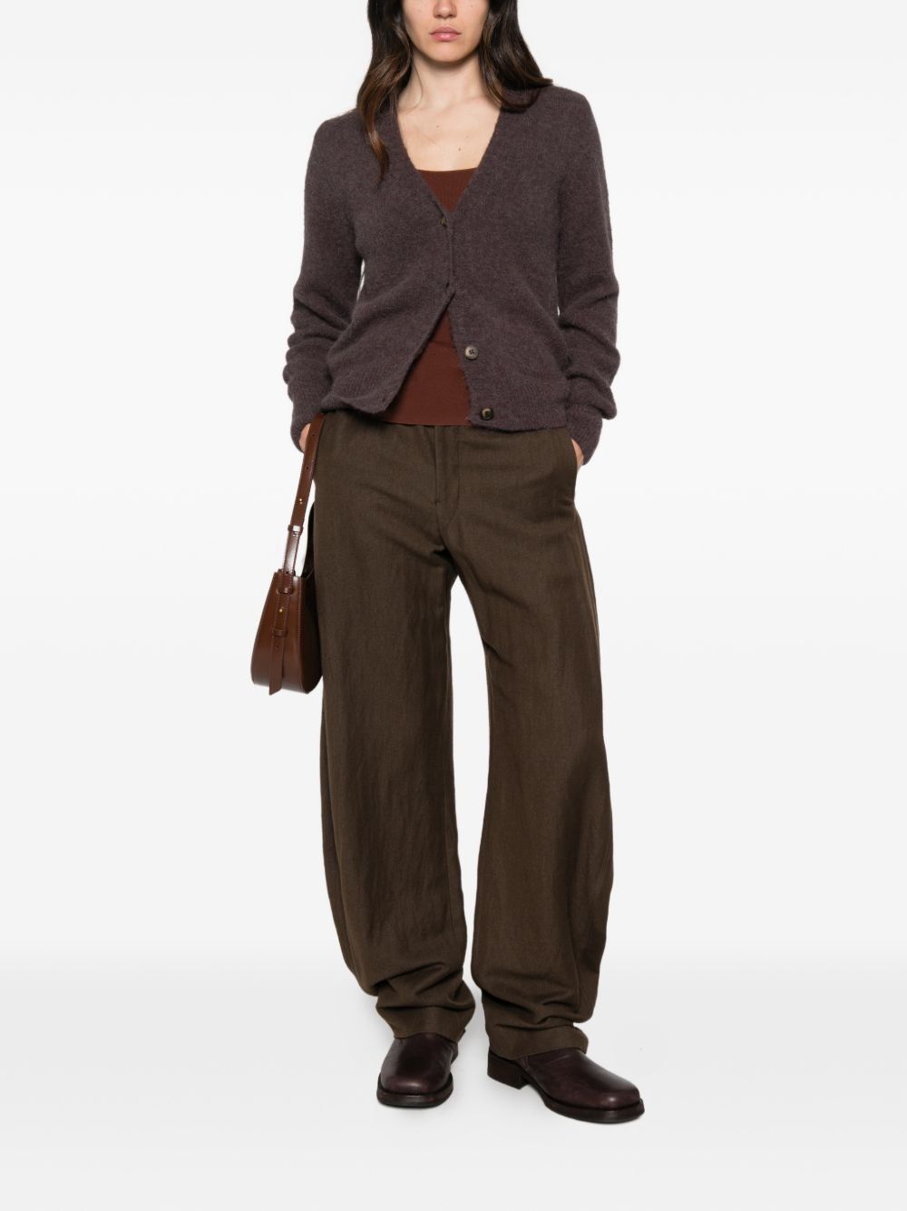 WOOL V-NECKED CARDIGAN