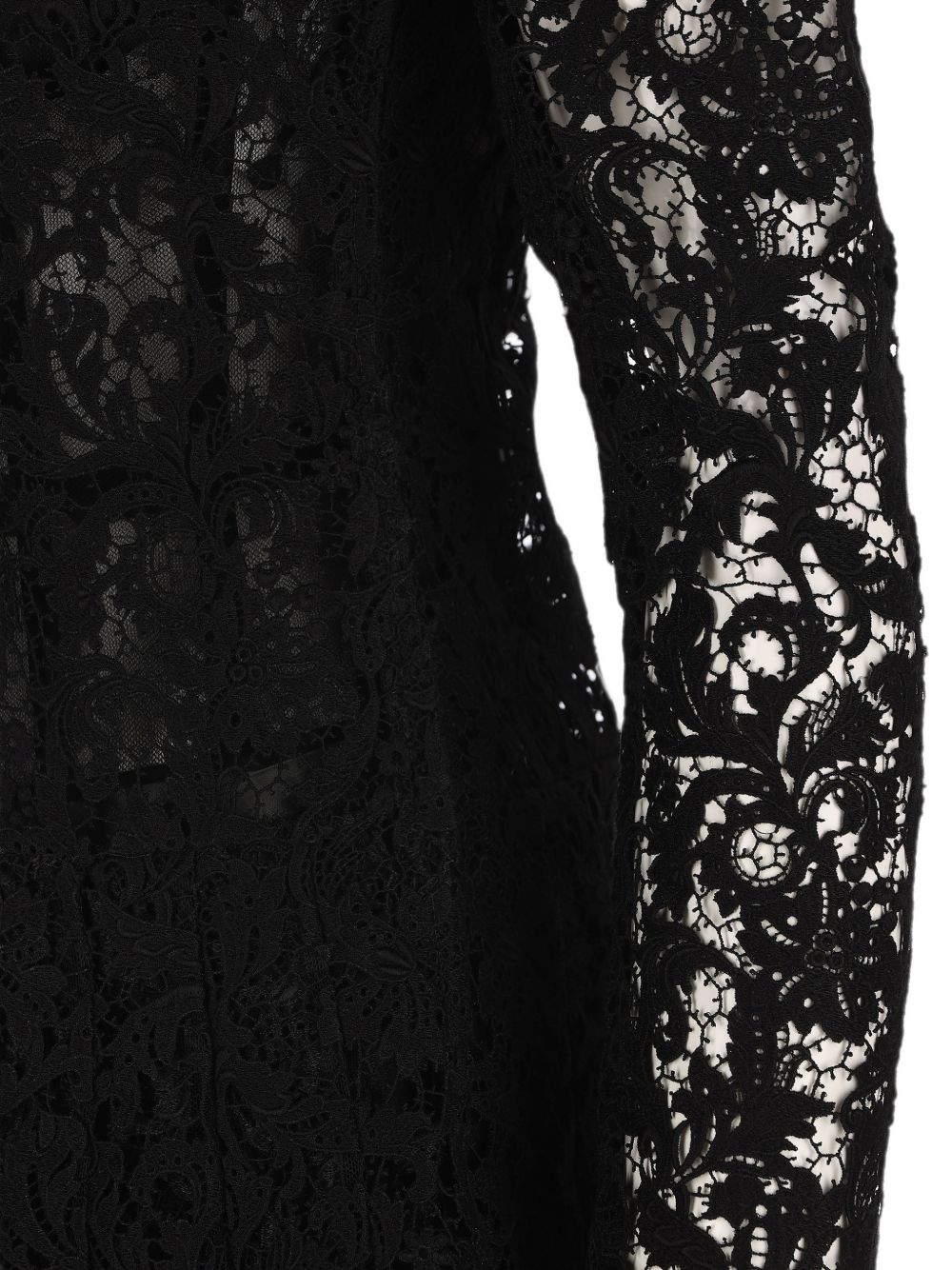 MACRAMÉ LACE MIDI DRESS