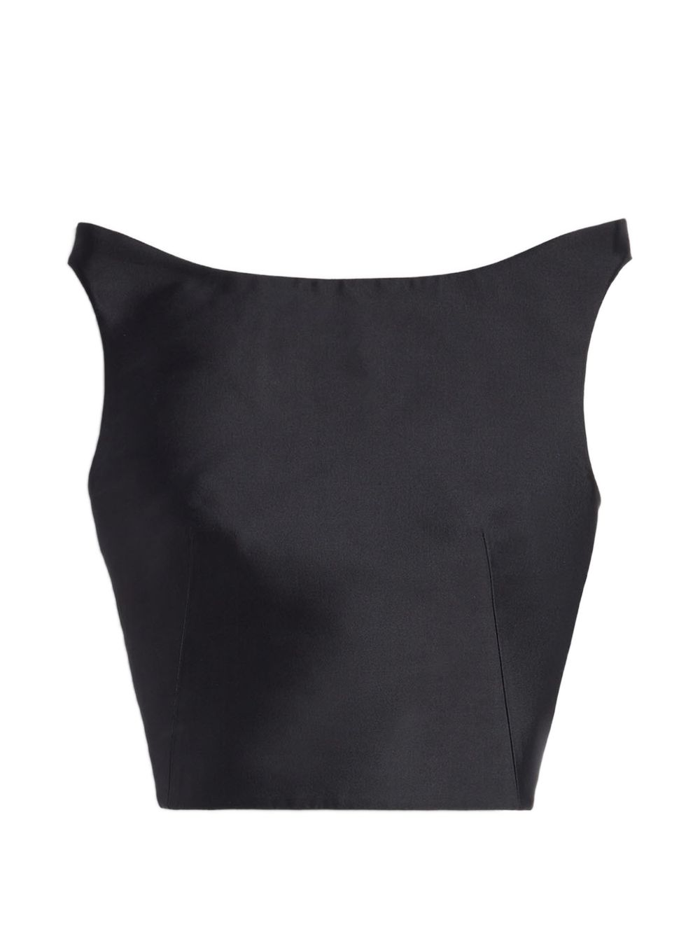 SILK AND WOOL CROPPED TOP