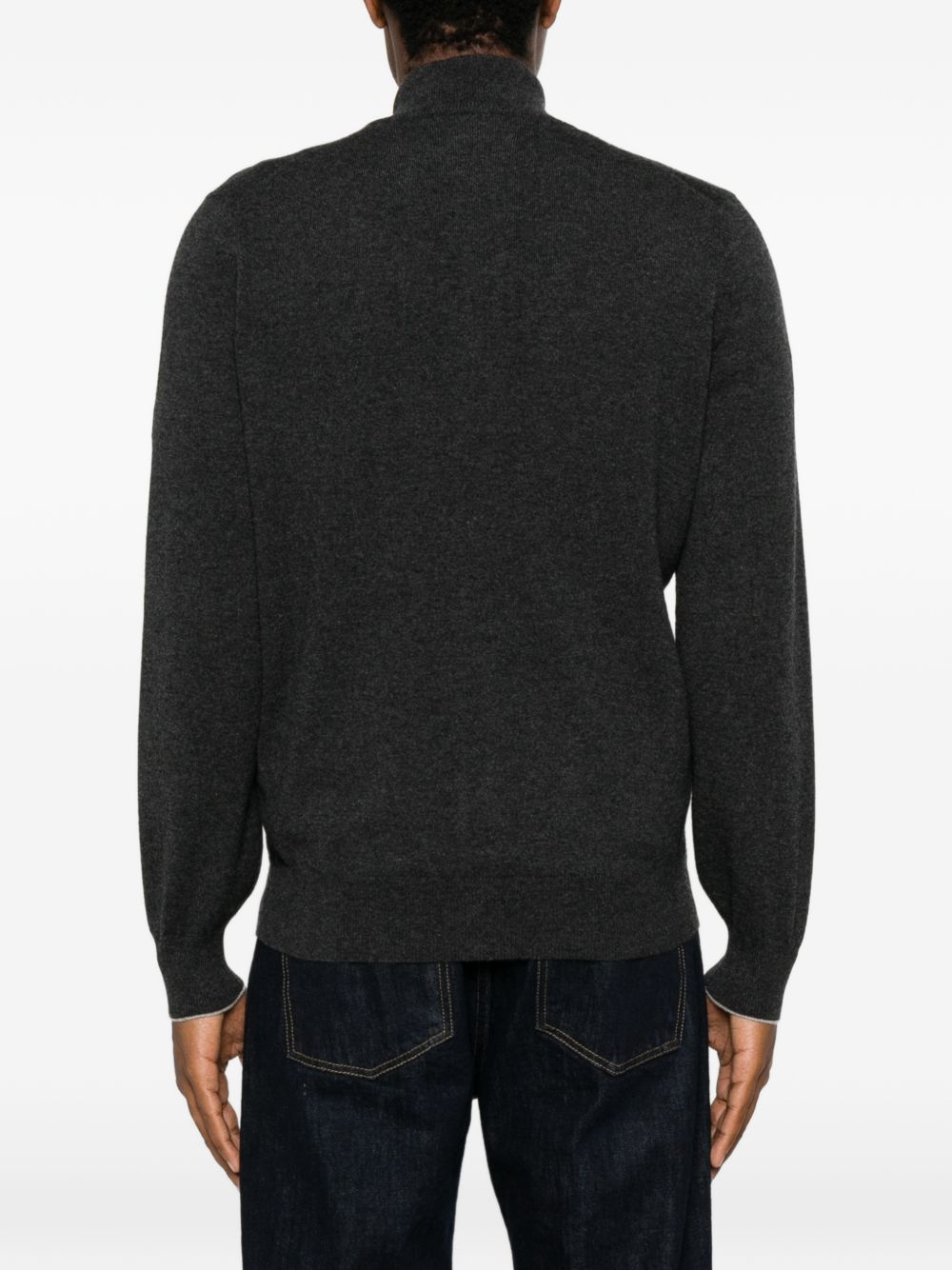 CASHMERE ZIPPED CARDIGAN