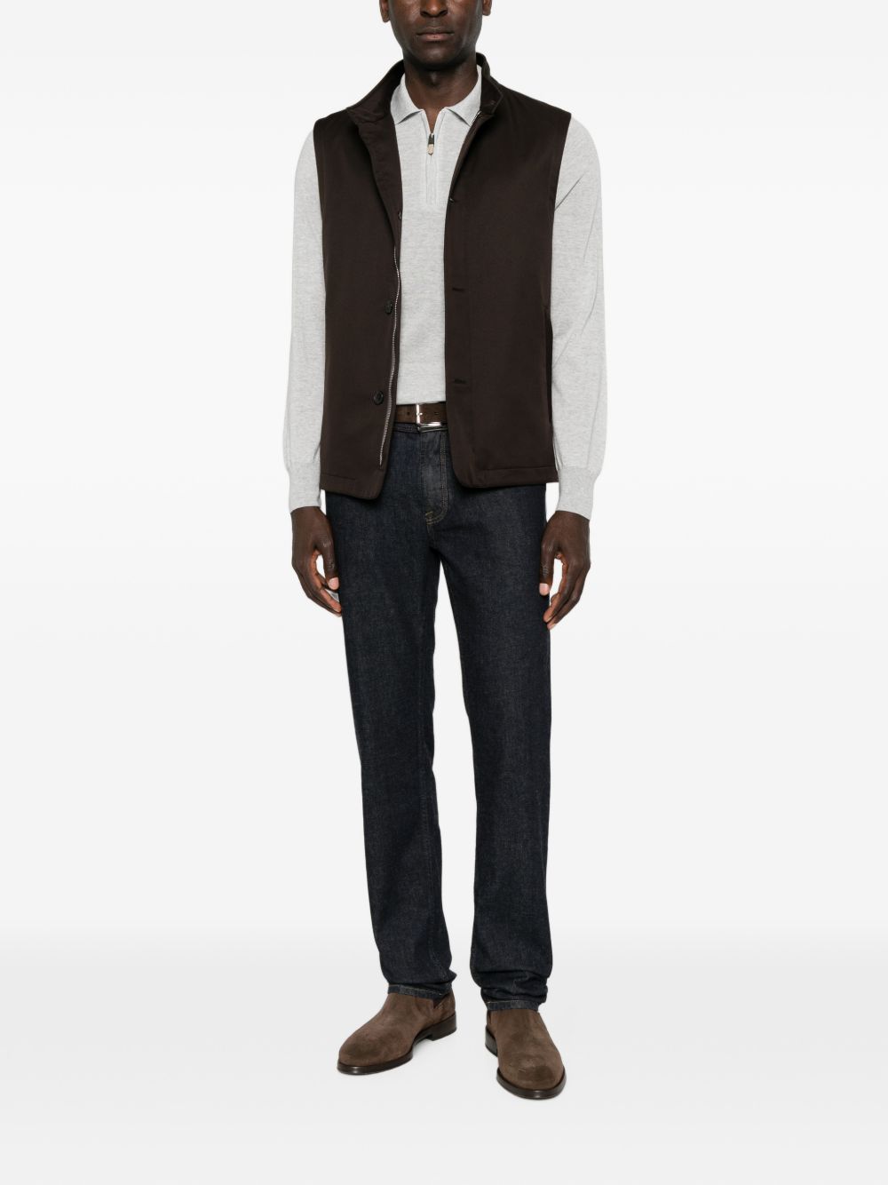 COTTON AND CASHMERE DENIM JEANS