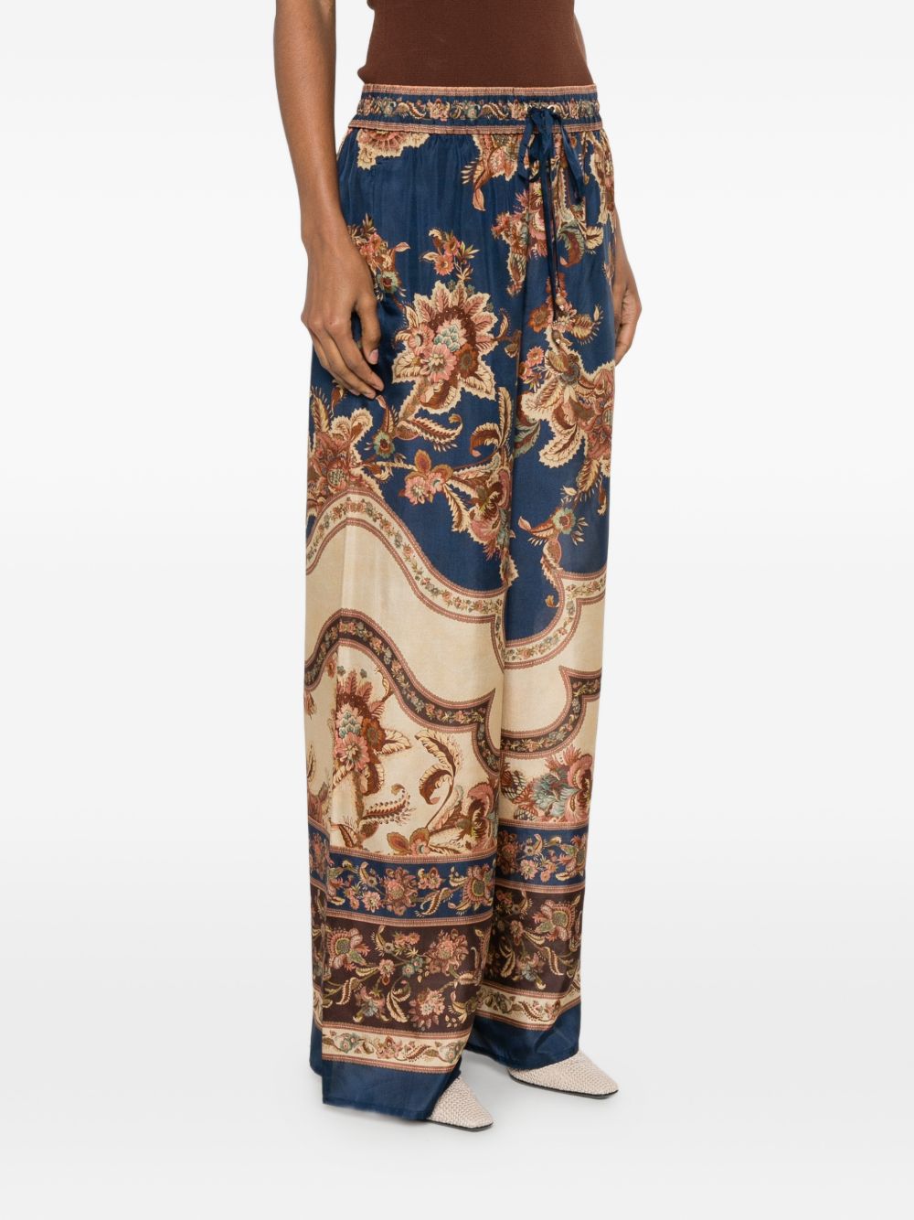 ASTER PRINTED SILK TROUSERS