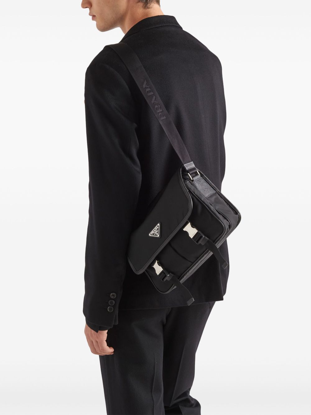 RE-NYLON AND SAFFIANO SHOULDER BAG