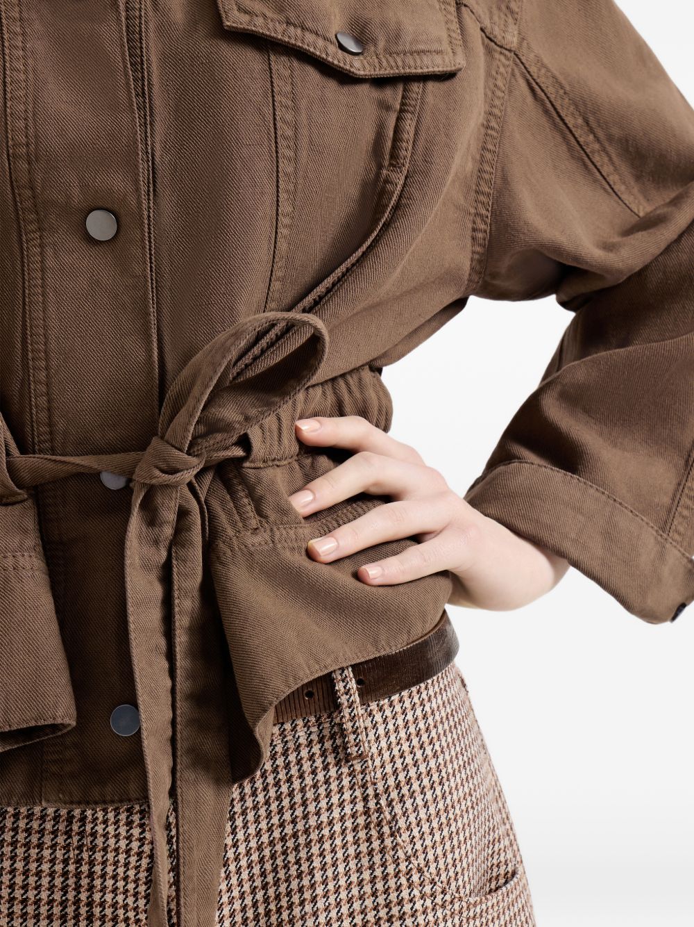 LINEN CROPPED JACKET