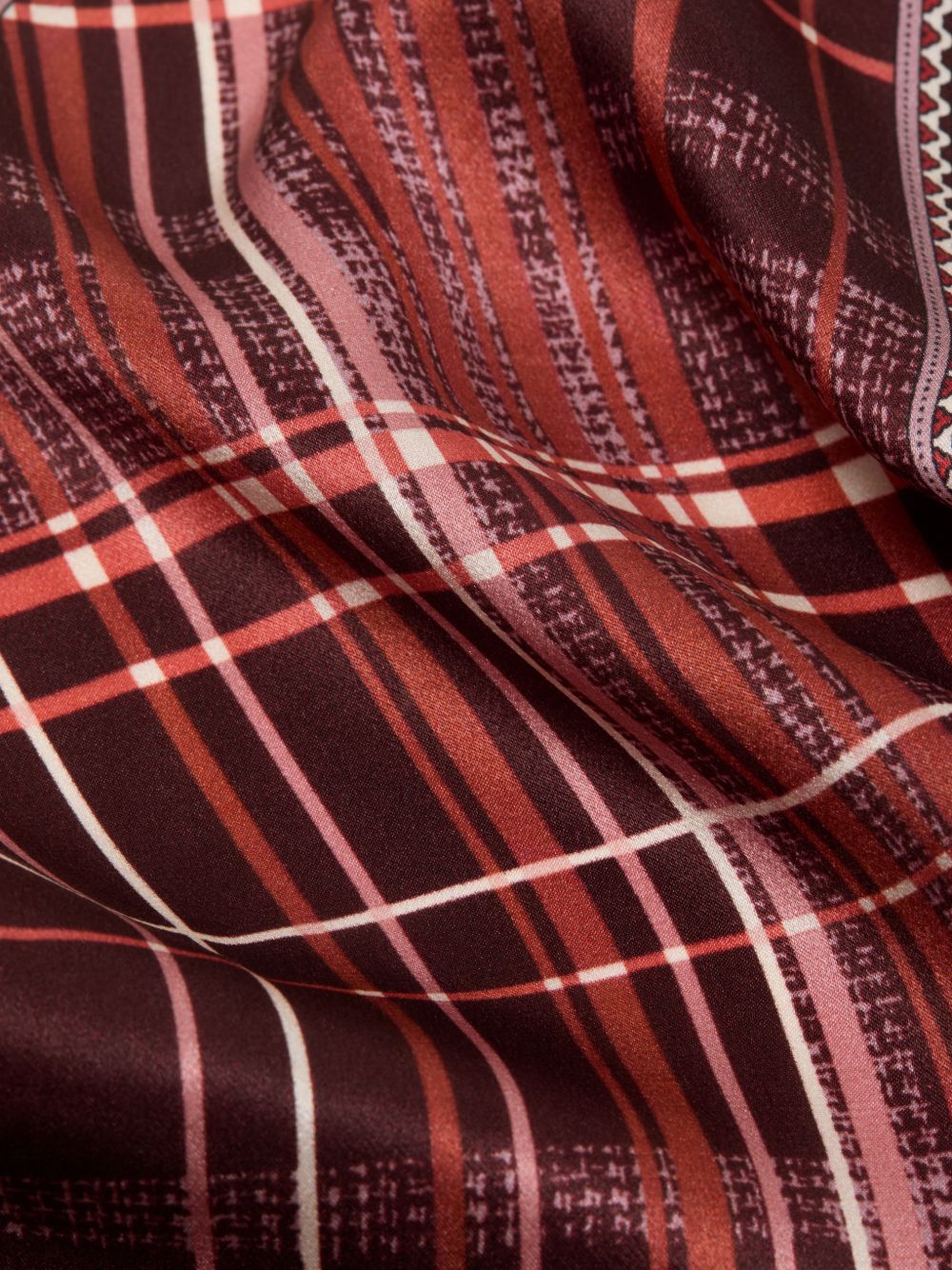 CHECKED SILK HEADBAND