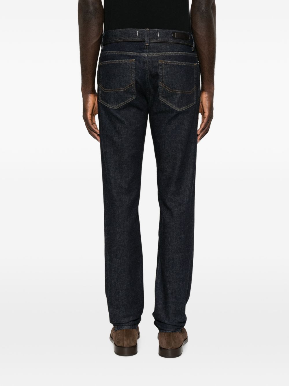 COTTON AND CASHMERE DENIM JEANS