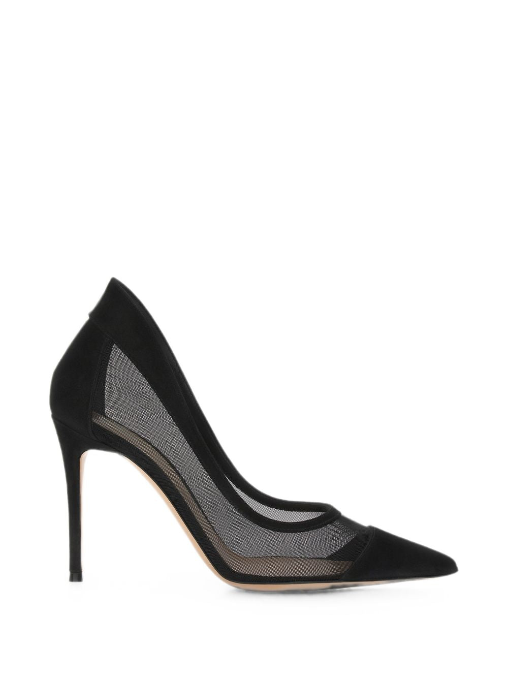 SUEDE AND MESH PUMPS