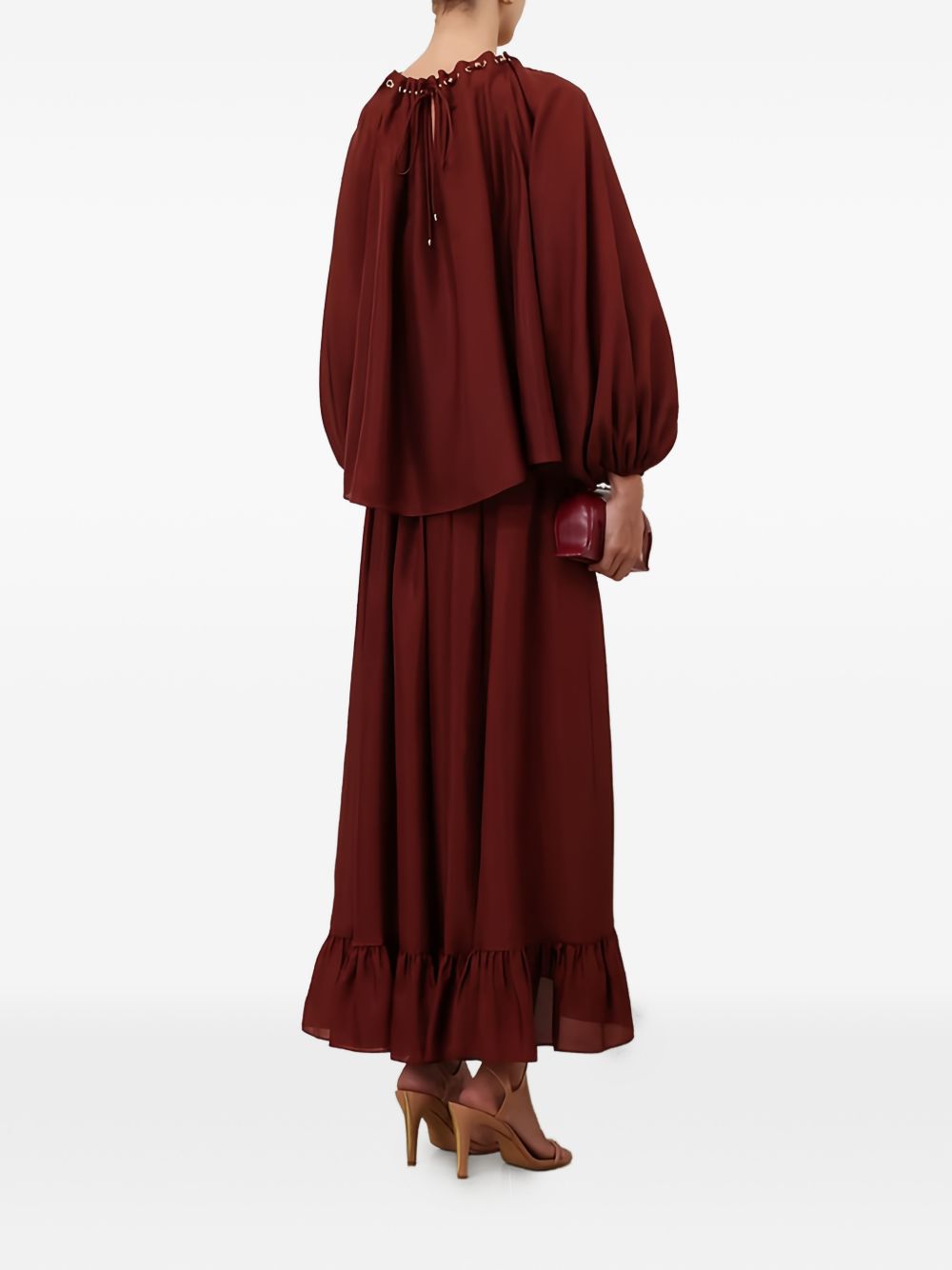 ASTER SILK MAXI SKIRT