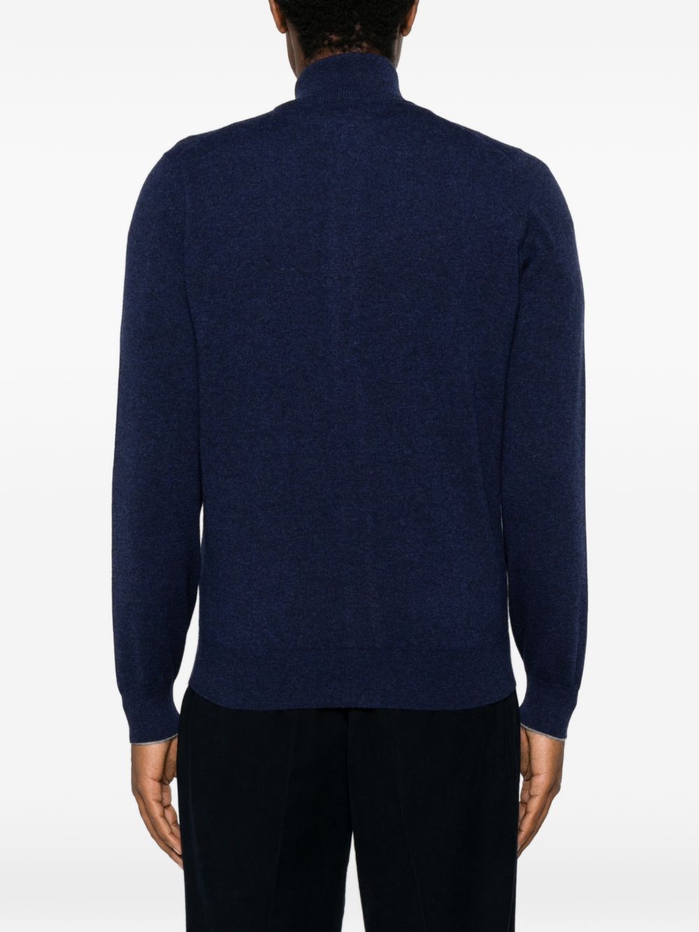 CASHMERE ZIPPED CARDIGAN
