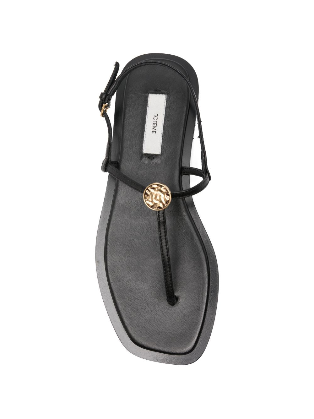 T-STRAP LEATHER SANDALS