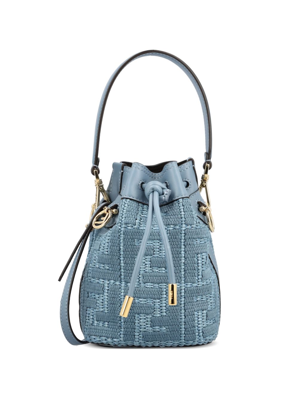MON TRESOR MINI STRAW BUCKET BAG