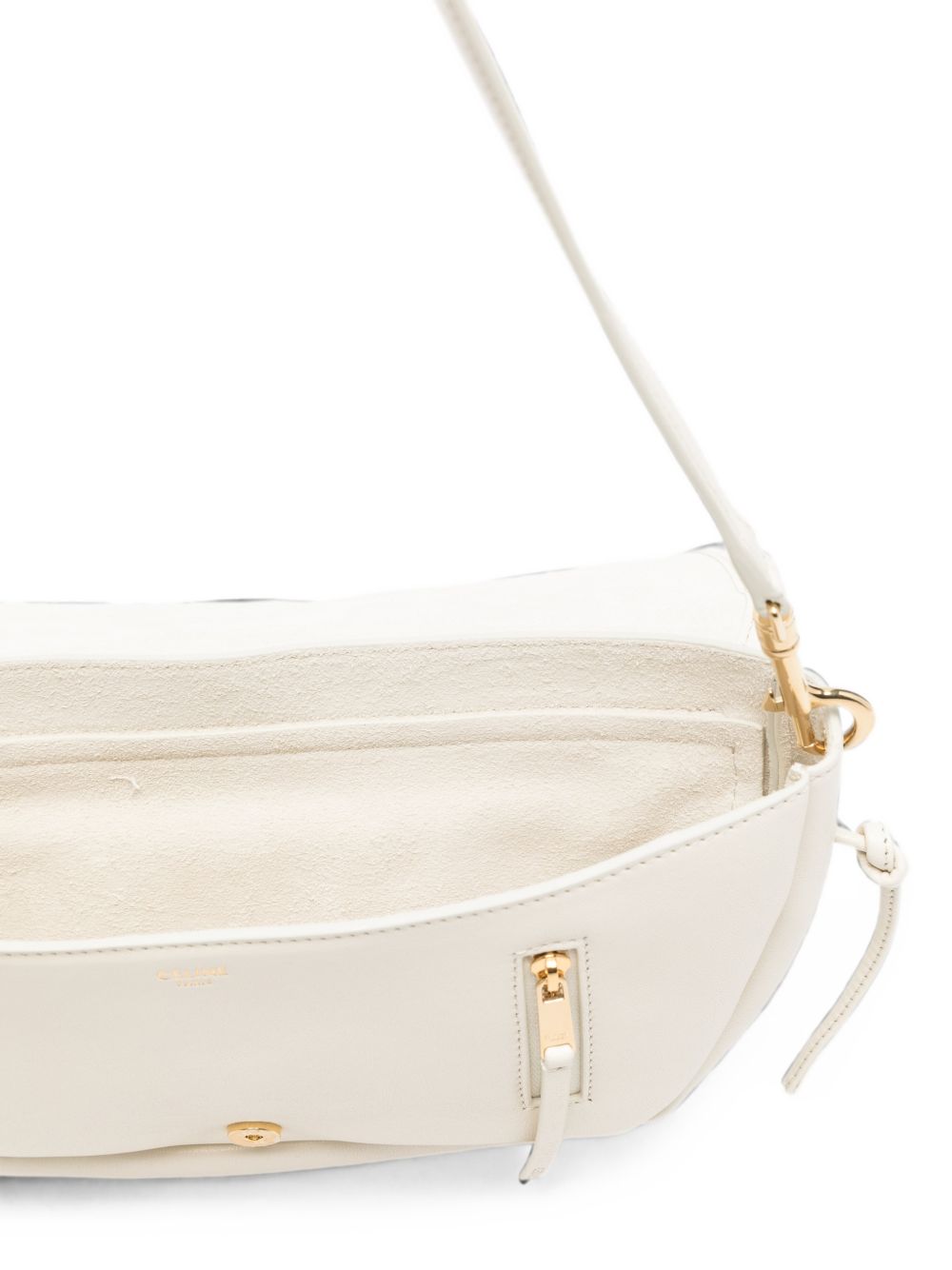 TRIOMPHE HALFMOON SMALL LEATHER SHOULDER BAG