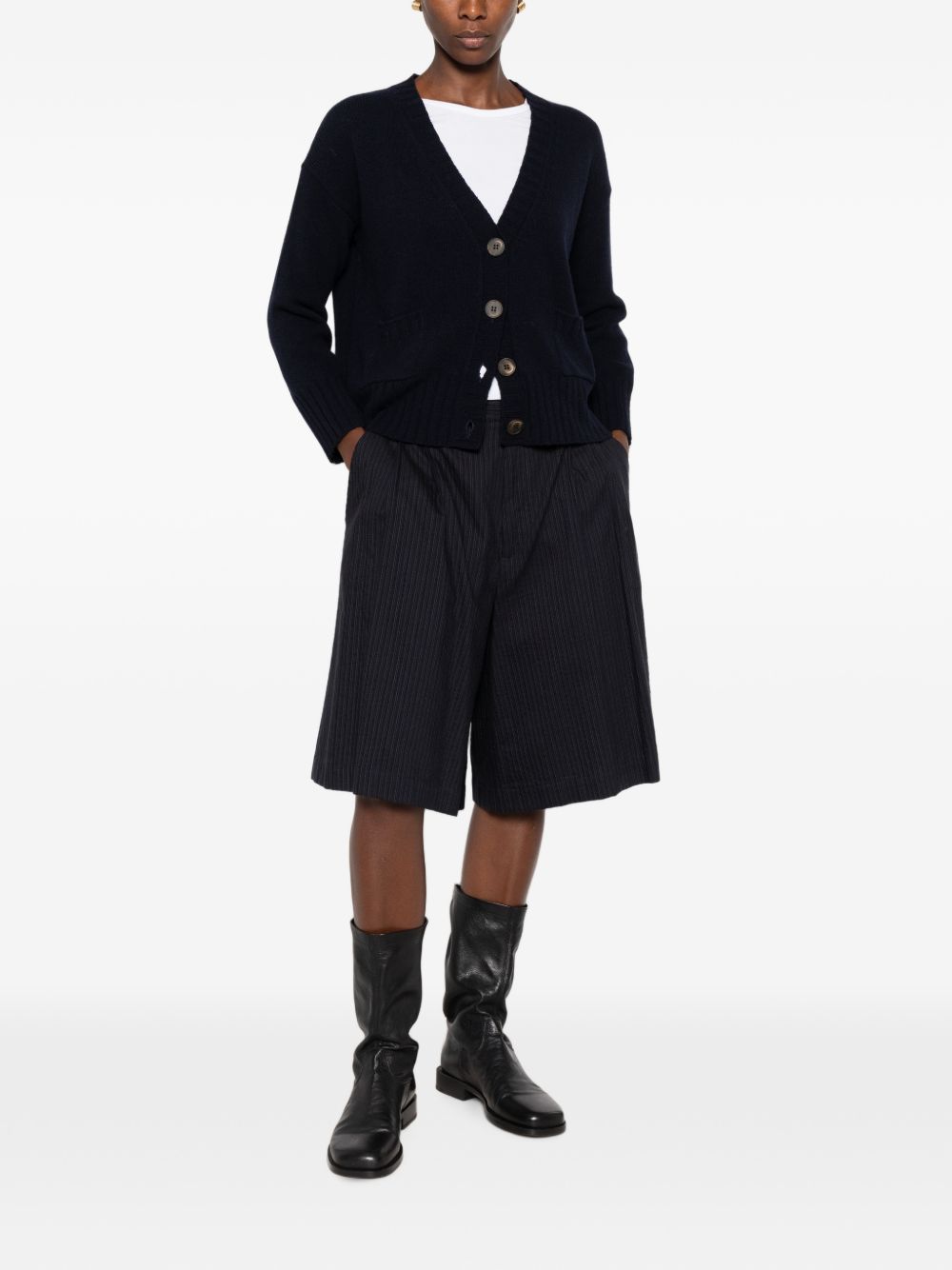 WOOL V-NECKED CARDIGAN