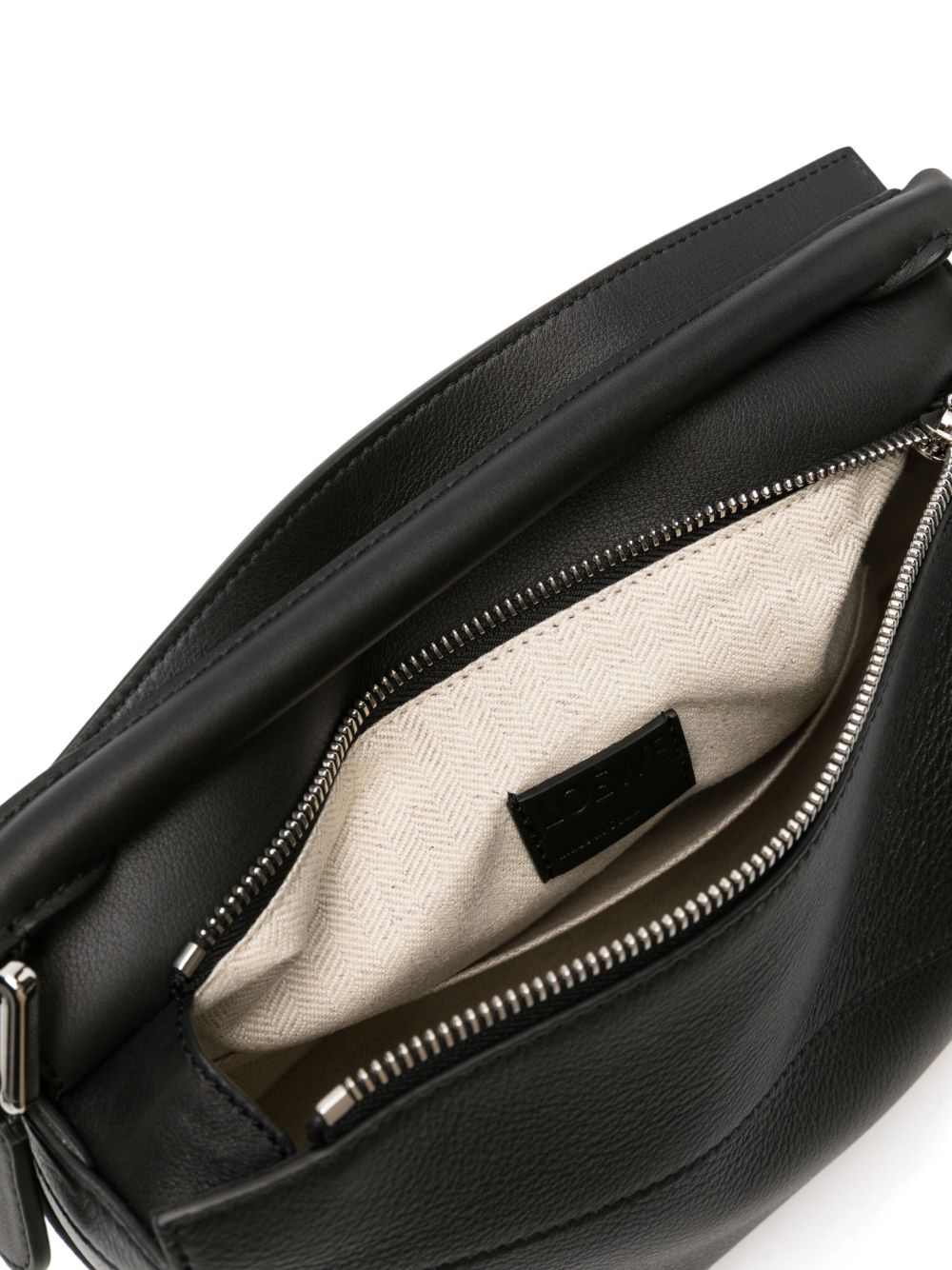 PUZZLE EDGE SMALL LEATHER HANDBAG