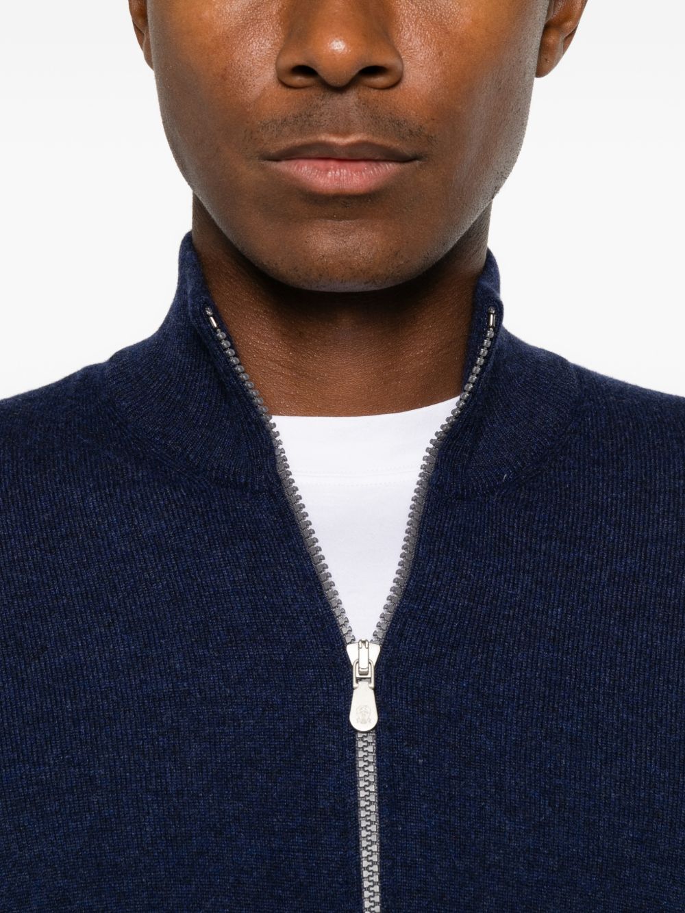 CASHMERE ZIPPED CARDIGAN