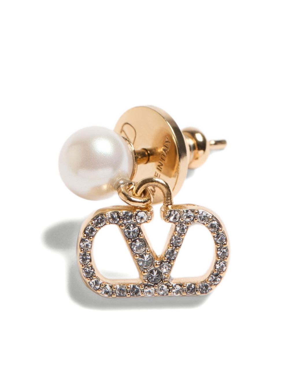 VLOGO SIGNATURE STRASS PEARL EARRINGS