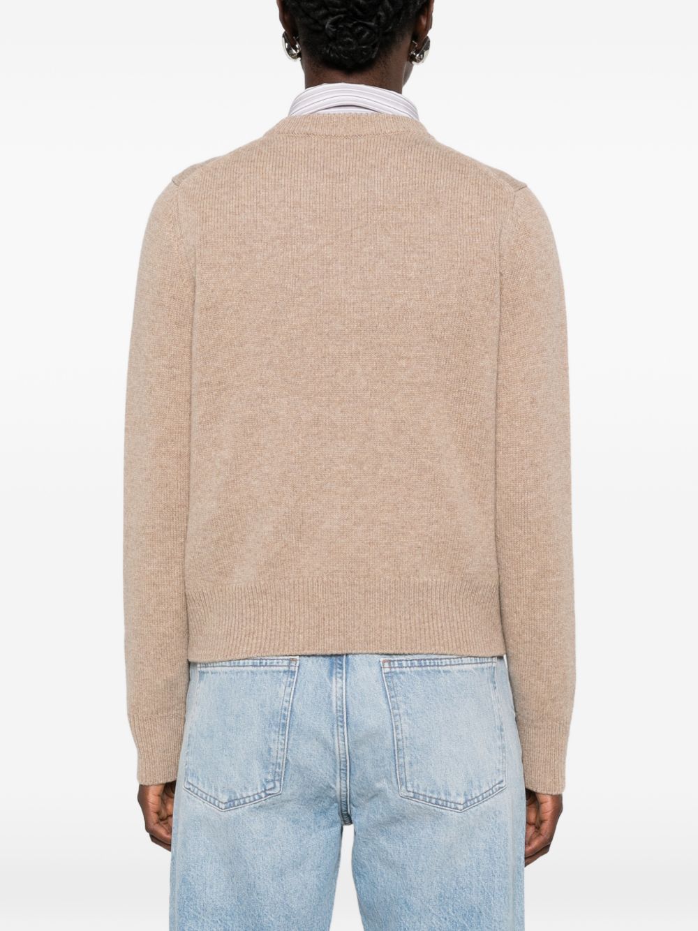 FOX HEAD WOOL CREWNECK JUMPER