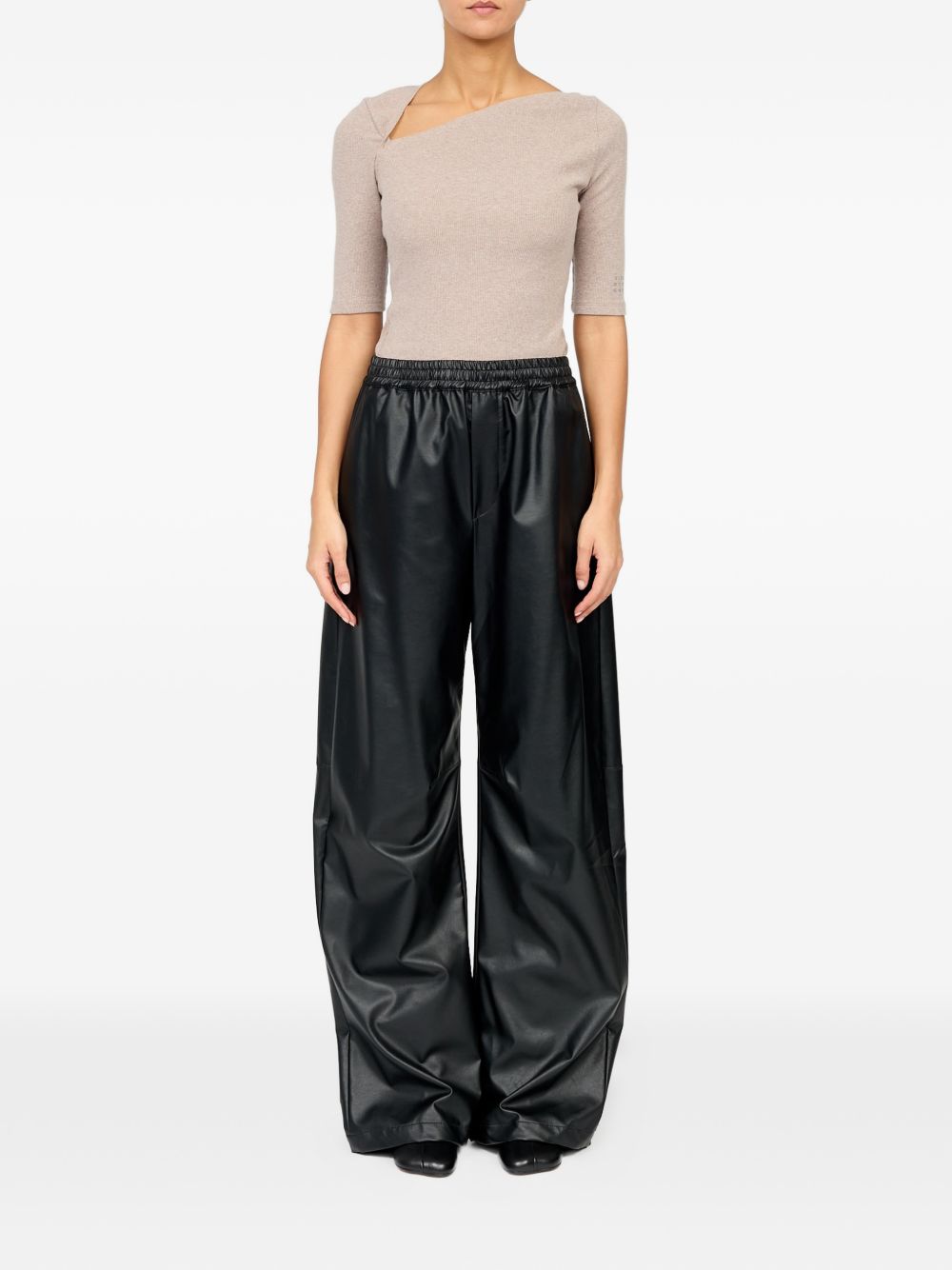 FAUX LEATHER TROUSERS