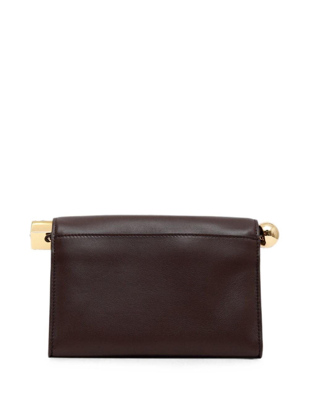 LE SAC ROND CARRE LEATHER CLUTCH