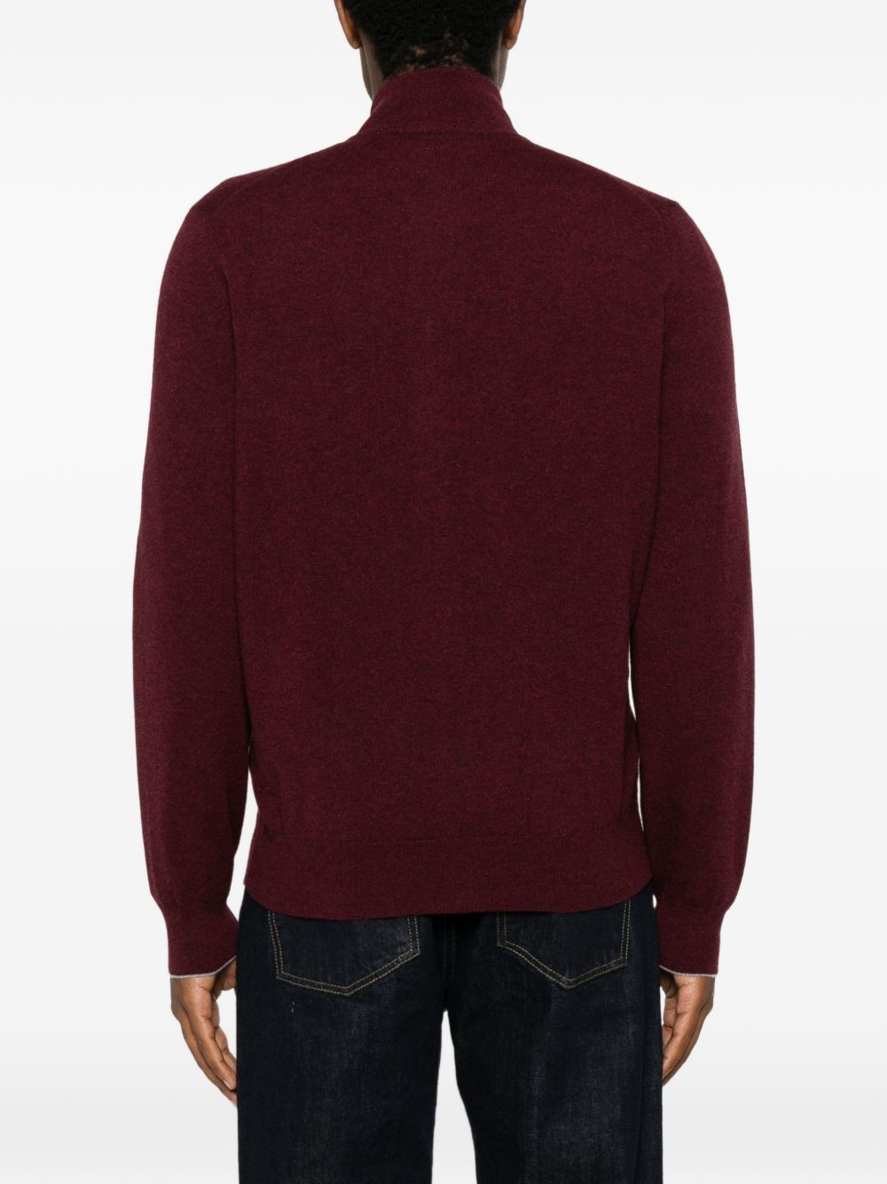 CASHMERE ZIPPED CARDIGAN