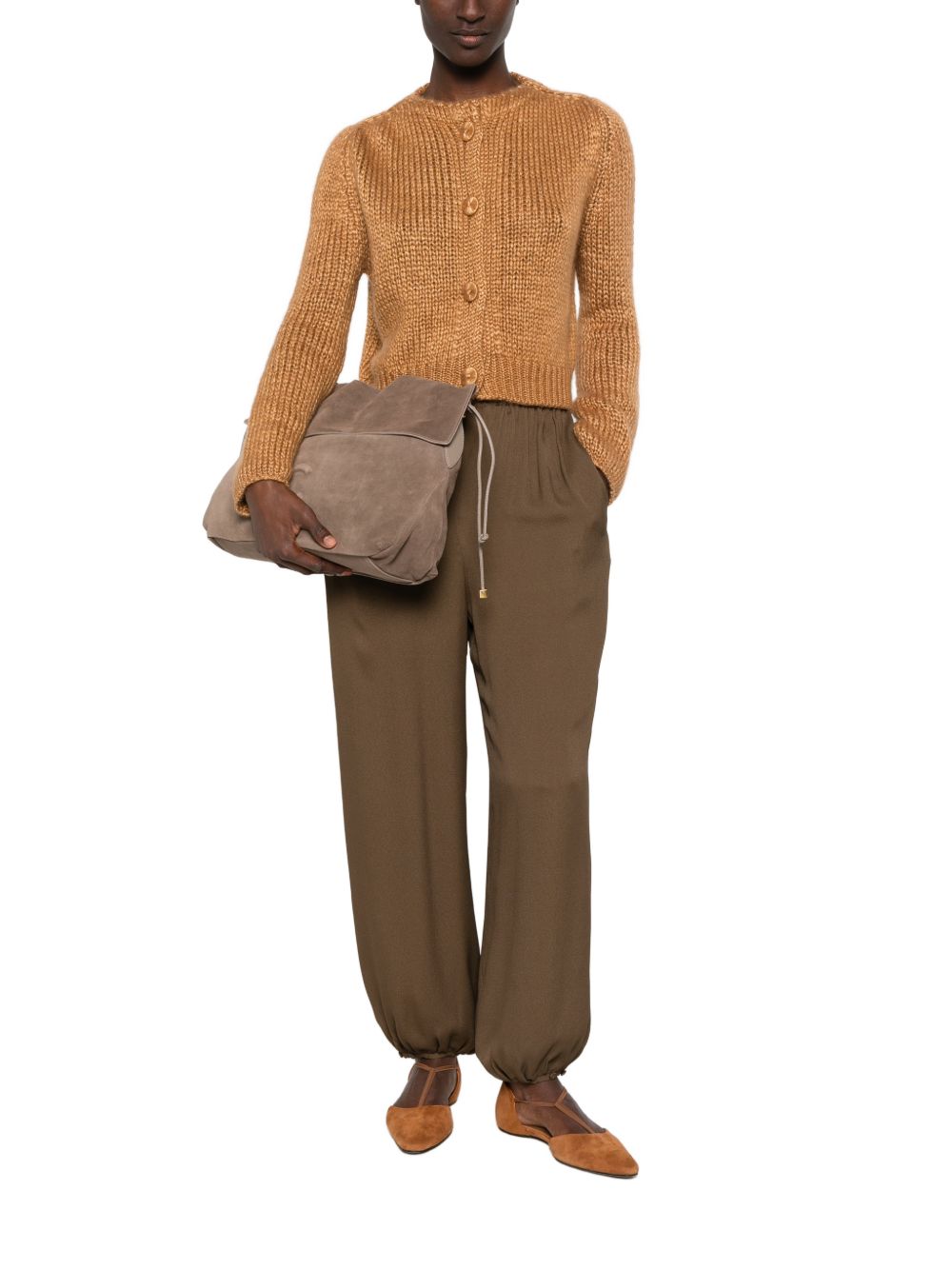 CASHMERE BLEND KITTED CARDIGAN