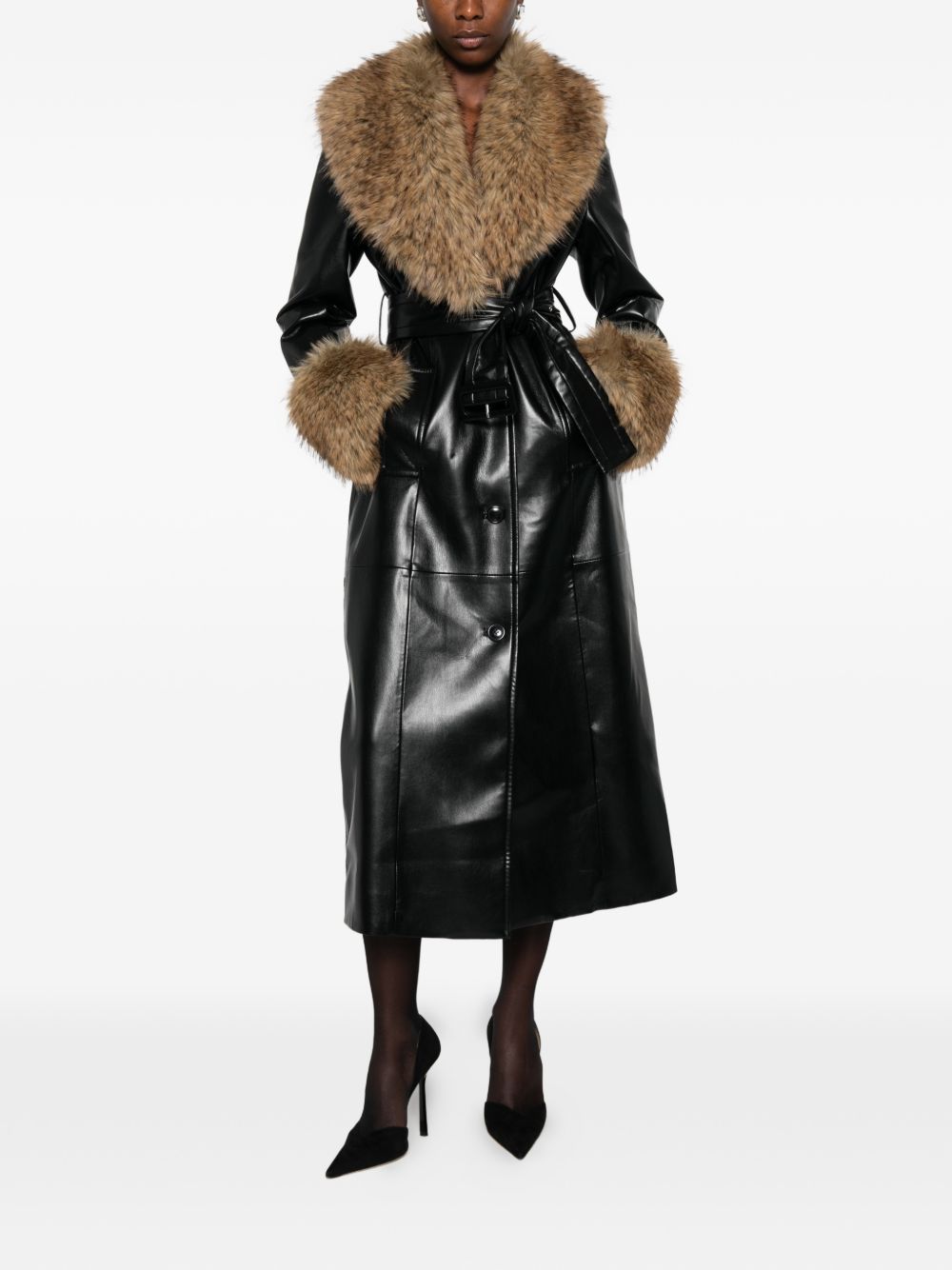 ESTELLA FAUX LEATHER COAT