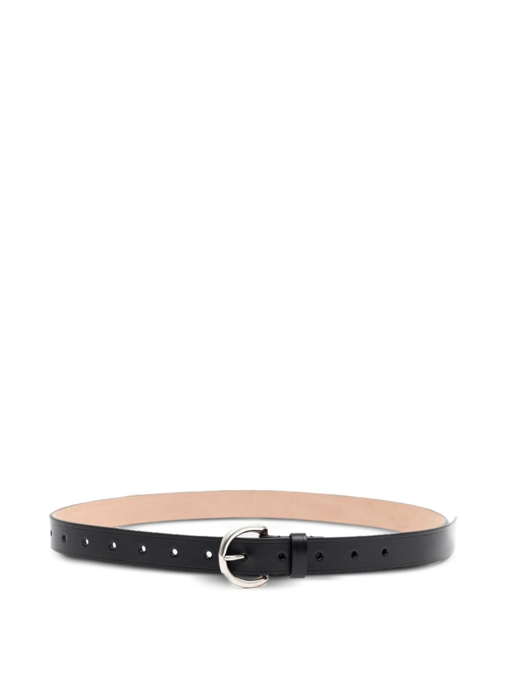 ROUND BUCKLE LEATHER BELT